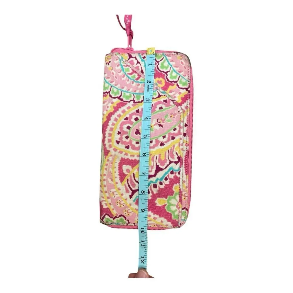 New Vera Bradley Capri Melon Zip Travel Organizer Clutch Wallet - Picture 8 of 9